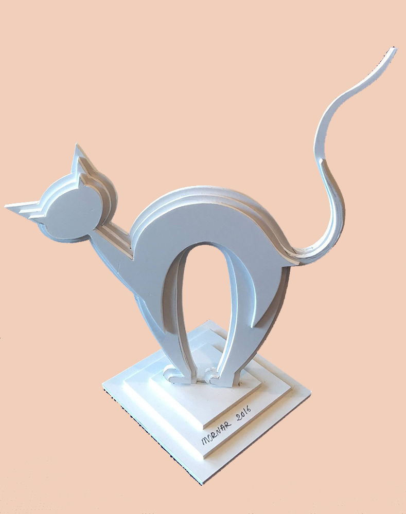 Sculpture Chat Plastique